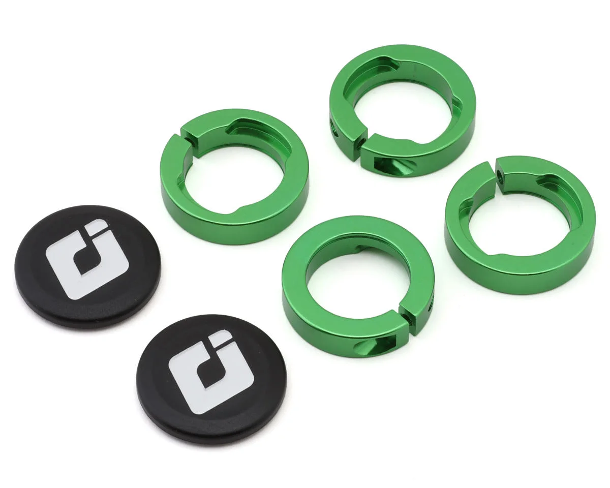 ODI Lock Jaw Clamps (Green) (w/ Snap Caps) (Set of 4)